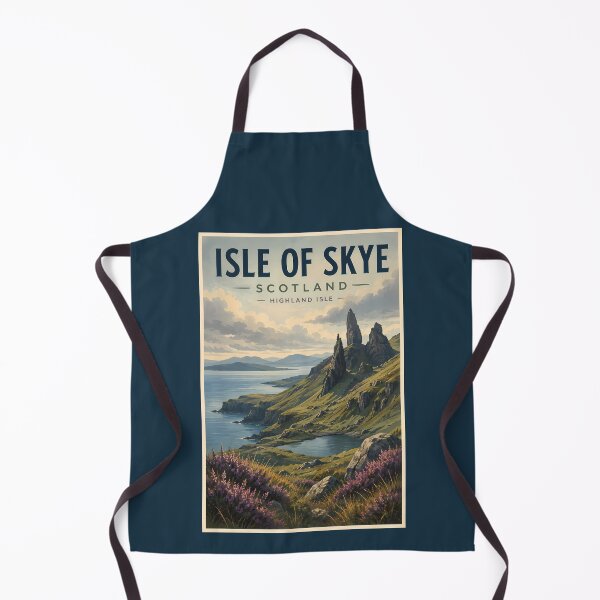 Item preview, Isle of Skye Scotland Landscape Illustration Travel Art Vintage designed and sold by KrisSidDesigns.