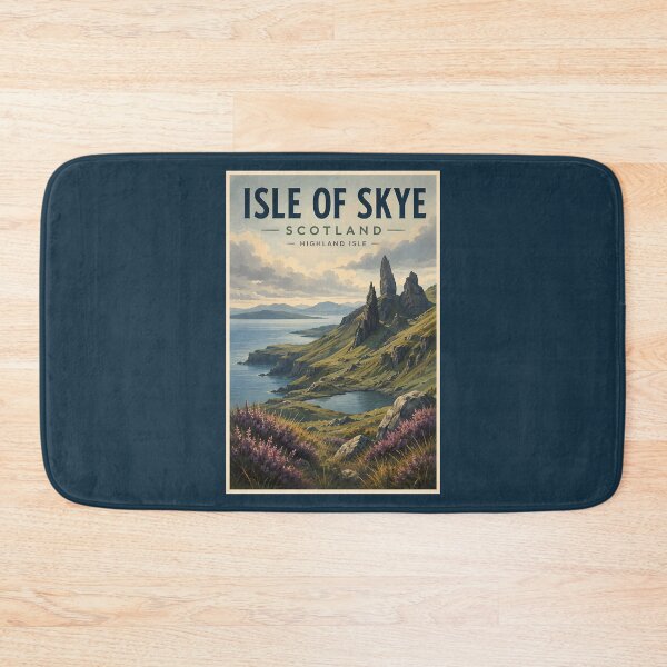 Item preview, Isle of Skye Scotland Landscape Illustration Travel Art Vintage designed and sold by KrisSidDesigns.