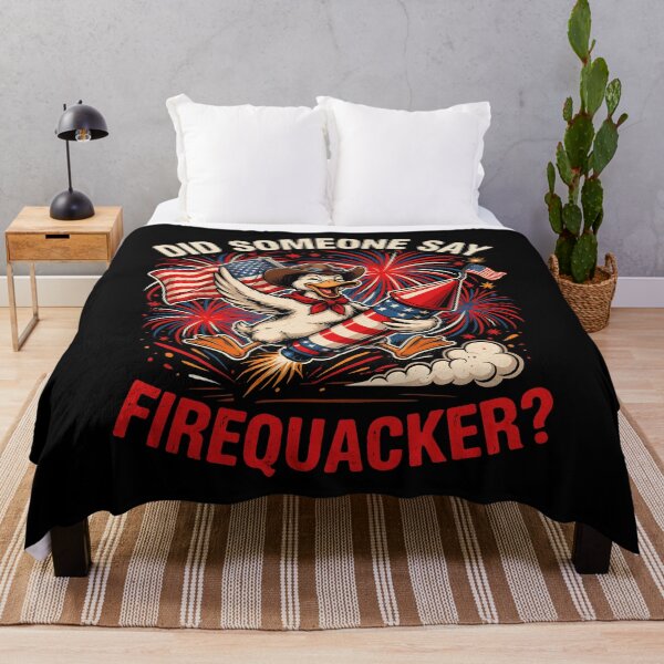Item preview, Did Someone Say Firequacker Funny Patriotic Fireworks Duck designed and sold by Redgiant87x.