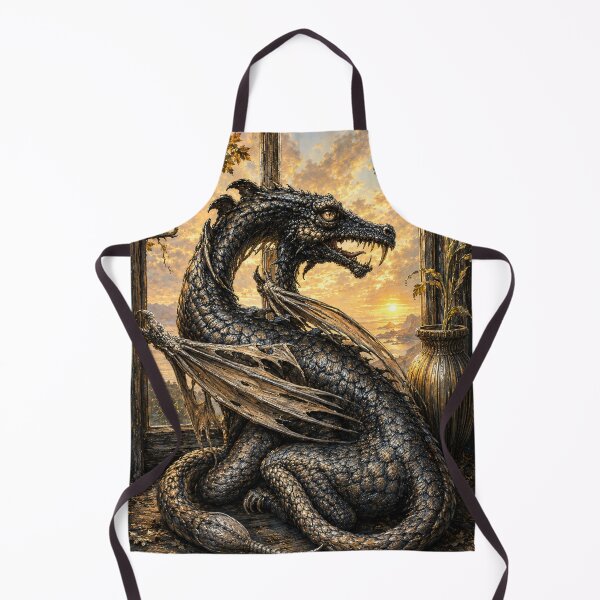 Item preview, Ancient Dragon at Sunset – Dark Fantasy Gothic Dragon Art | Neo Frazetta Style designed and sold by ITSimagination.