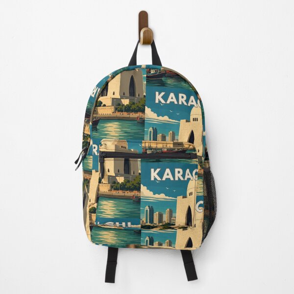 Item preview, Karachi in Pakistan, Vintage Art Travel Landscape designed and sold by MaateoDesign.