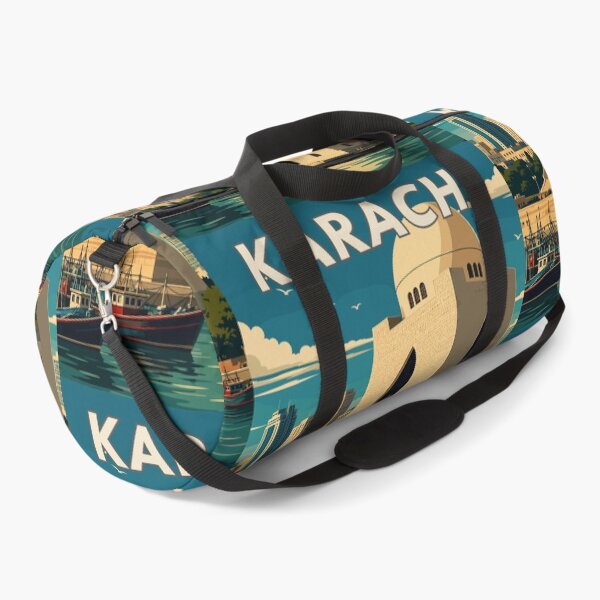 Item preview, Karachi en Pakistán, Paisaje de viaje de arte vintage designed and sold by MaateoDesign.