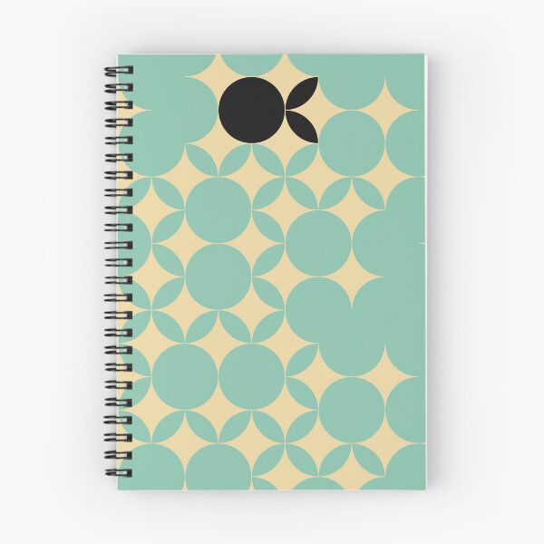 Item preview, Beige Seventies pattern with black fruits in a light green background  designed and sold by StefanStudioArt.