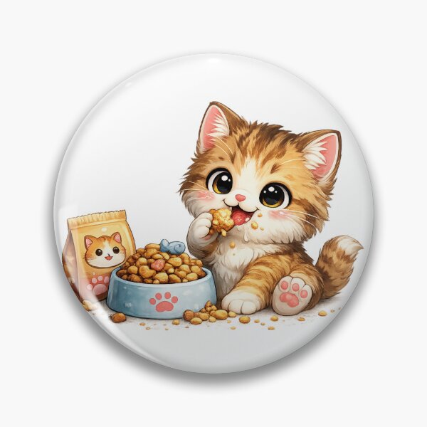 Item preview, Cute Baby Cat Eating designed and sold by LumatoneStudio.