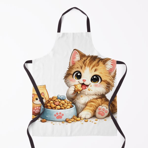 Item preview, Cute Baby Cat Eating designed and sold by LumatoneStudio.