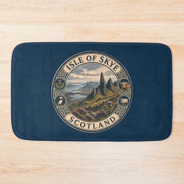 Item preview, Isle of Skye Scotland Illustration Travel Art Badge designed and sold by KrisSidDesigns.
