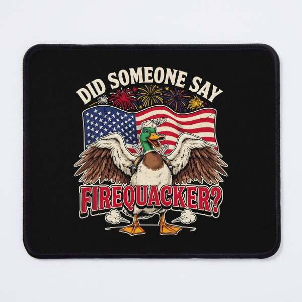 Item preview, Did Someone Say Firequacker Patriotic Duck Pun with American Flag designed and sold by Redgiant87x.
