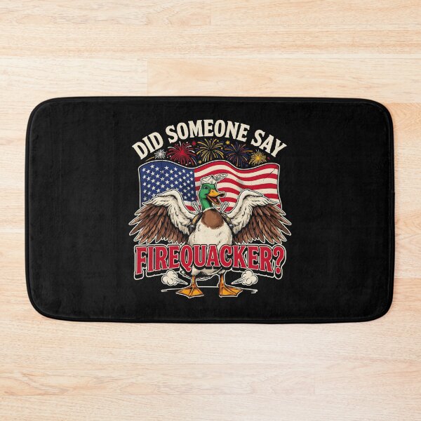 Item preview, Did Someone Say Firequacker Patriotic Duck Pun with American Flag designed and sold by Redgiant87x.