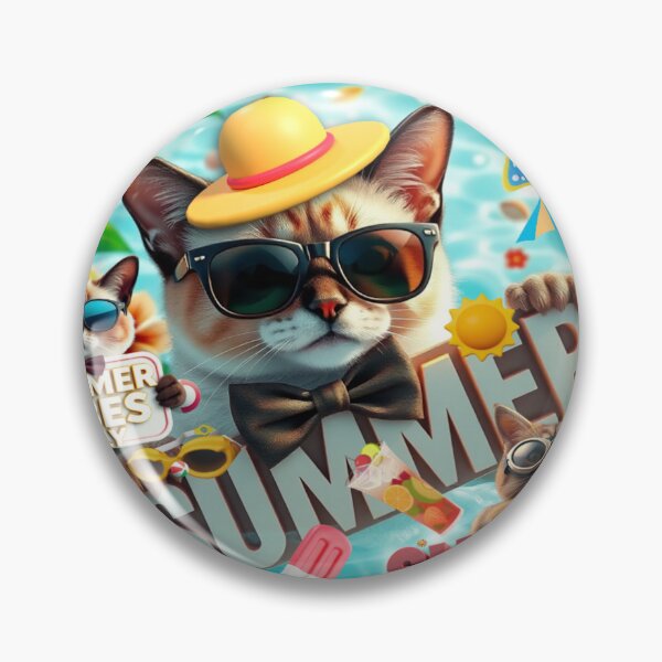 Item preview, Purrfect Summer Vibes: Cool Cats Pool Party designed and sold by hoodiehood.