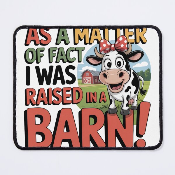 Item preview, Funny Cow Quote "As a matter of fact I was raised in a barn!" designed and sold by Michelle's Views.