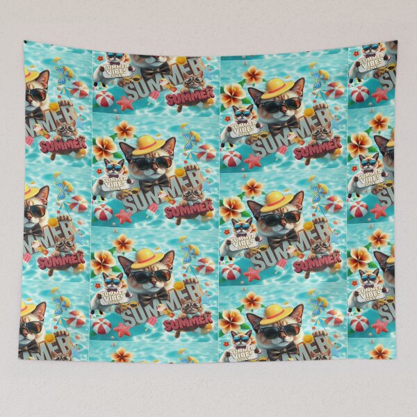Item preview, Purrfect Summer Vibes: Cool Cats Pool Party designed and sold by hoodiehood.
