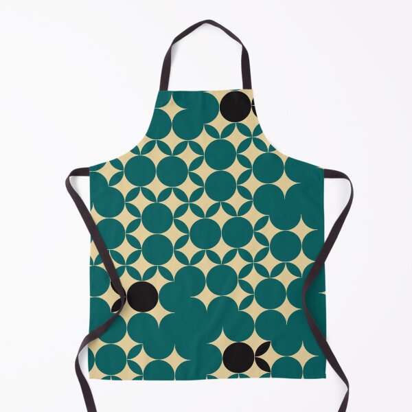 Item preview, Beige Seventies pattern with black fruits in a green background designed and sold by StefanStudioArt.