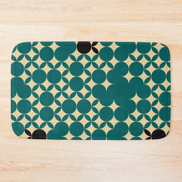 Item preview, Beige Seventies pattern with black fruits in a green background  designed and sold by StefanStudioArt.