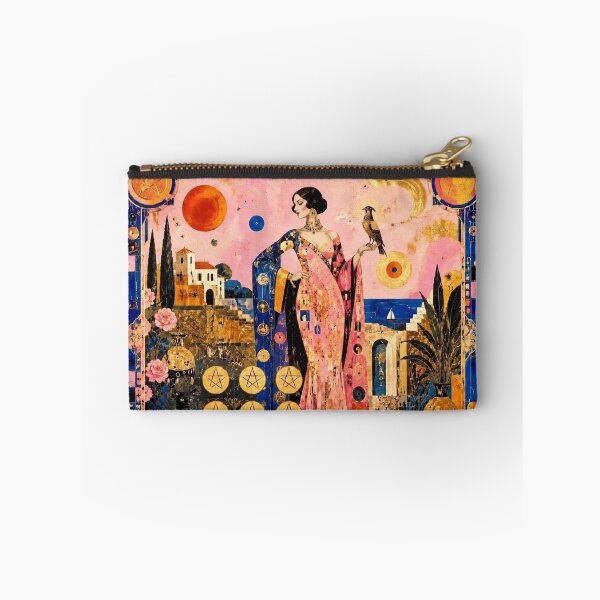 Item preview, Nine of Pentacles - The Lady of Abundance | Luxury Art Deco Tarot designed and sold by Natalia-Vlad.