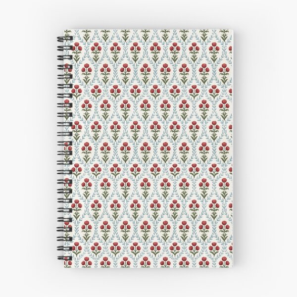Item preview, Vintage Red and Blue Floral Trellis Pattern designed and sold by LouieVanille.