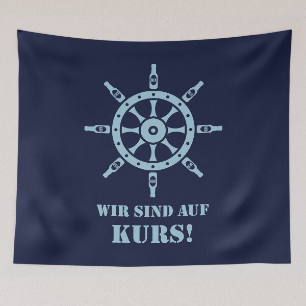 Item preview, We're on course! (Beer / Steering wheel / Skyblue) designed and sold by Roderix.