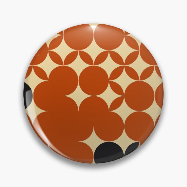 Item preview, Beige Seventies pattern with black fruits in a orange burned background  designed and sold by StefanStudioArt.
