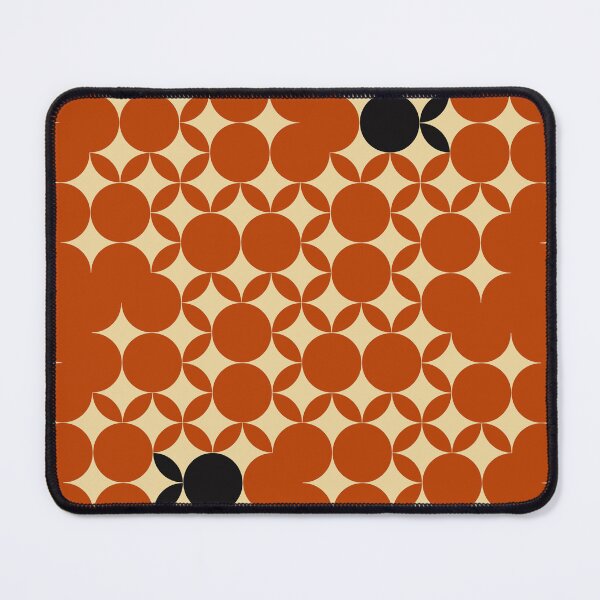 Item preview, Beige Seventies pattern with black fruits in a orange burned background designed and sold by StefanStudioArt.