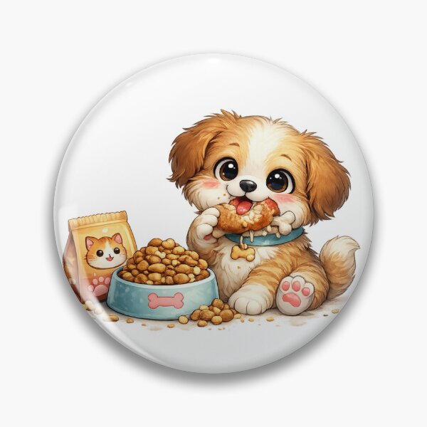 Item preview, Cute Baby Dog Eating designed and sold by LumatoneStudio.