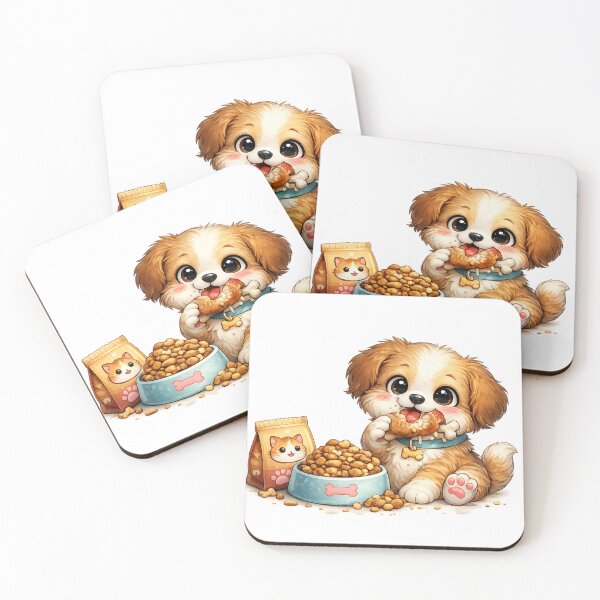 Item preview, Cute Baby Dog Eating designed and sold by LumatoneStudio.