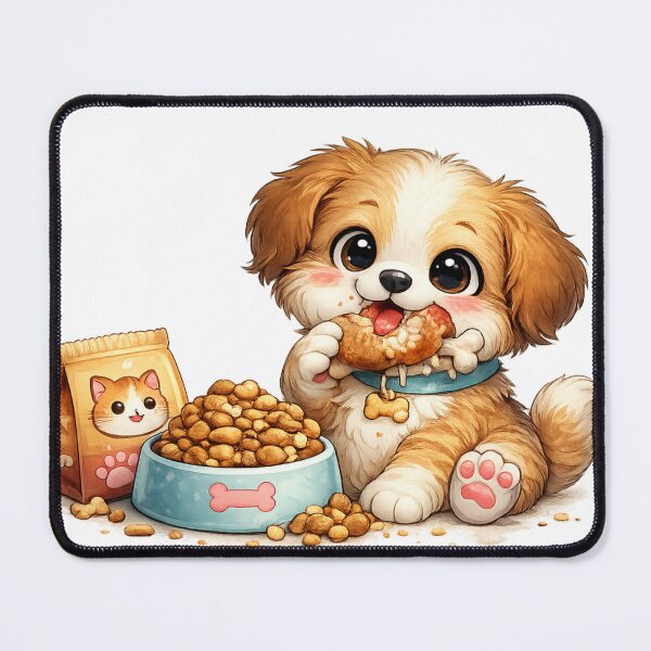 Item preview, Cute Baby Dog Eating designed and sold by LumatoneStudio.