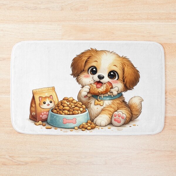 Item preview, Cute Baby Dog Eating designed and sold by LumatoneStudio.