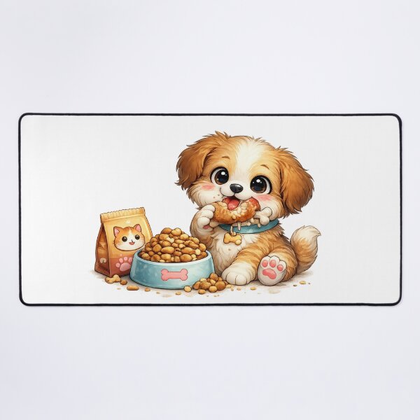 Item preview, Cute Baby Dog Eating designed and sold by LumatoneStudio.