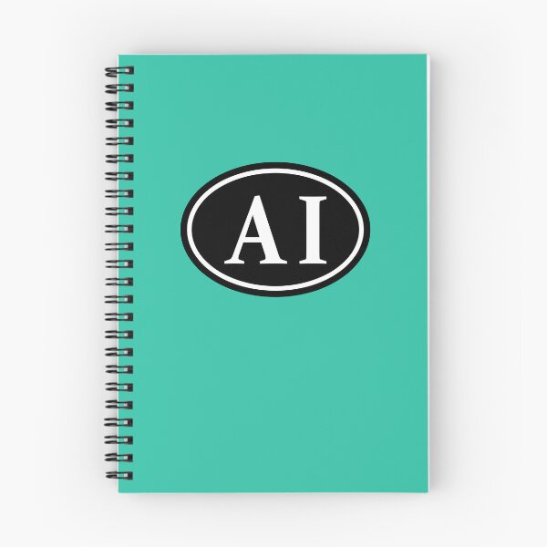 Item preview, AI Initials Monogram Oval White Letters designed and sold by Jeallan Designs.