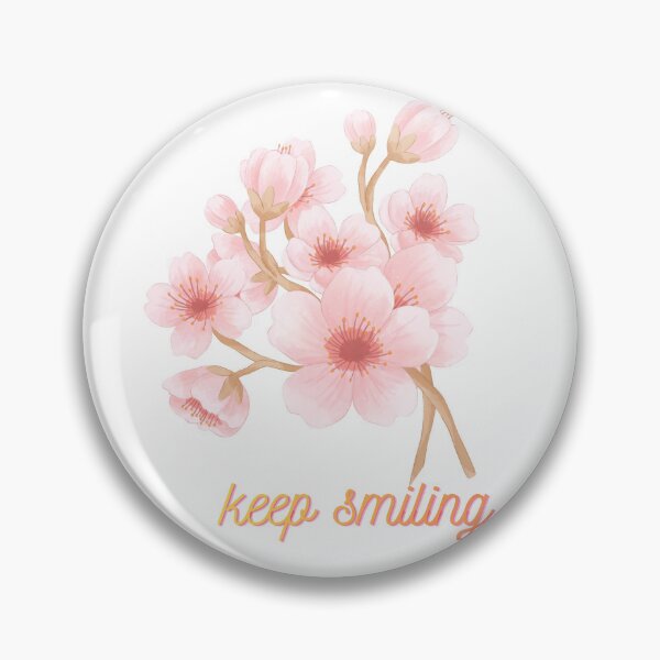 Item preview, keep smiling pink floral inspirational quote minimalist design designed and sold by SarikaPal.