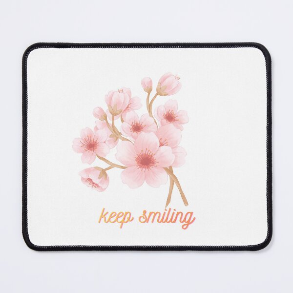 Item preview, keep smiling pink floral inspirational quote minimalist design designed and sold by SarikaPal.