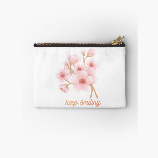 Item preview, keep smiling pink floral inspirational quote minimalist design designed and sold by SarikaPal.