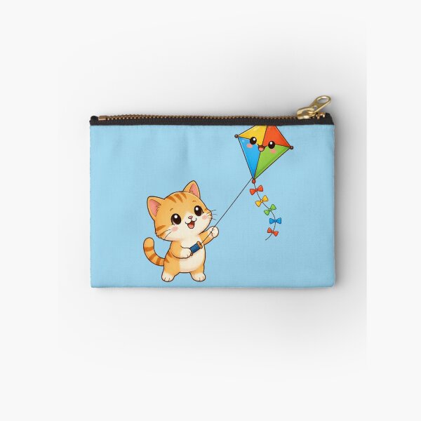 Item preview, Cute Kawaii Cat Flying Colorful Rainbow Kite designed and sold by Seculinator.