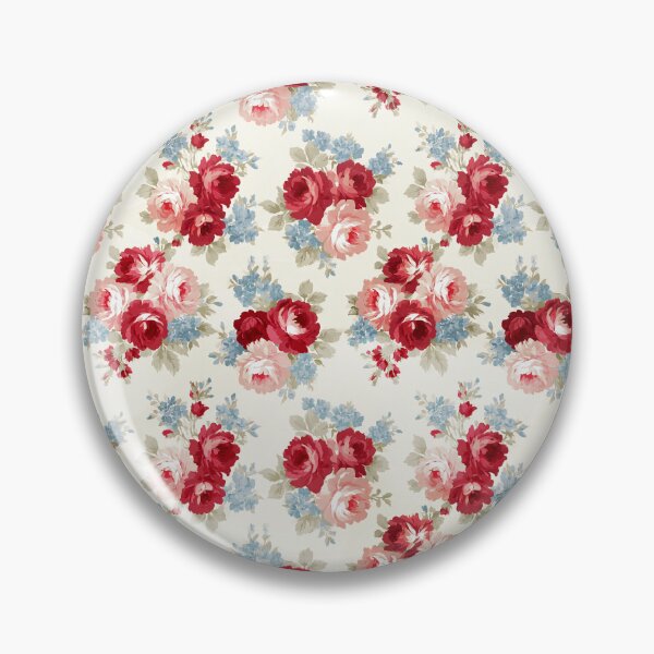 Item preview, Vintage Red and Blue Floral Pattern designed and sold by LouieVanille.