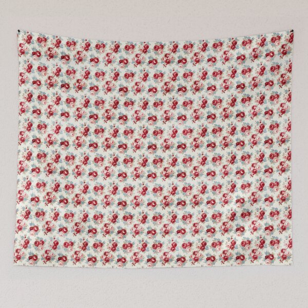 Item preview, Vintage Red and Blue Floral Pattern designed and sold by LouieVanille.