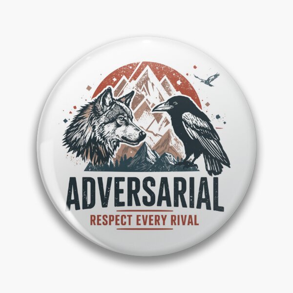 Item preview, Adversarial – Respect Every Rival | Wolf & Raven Vintage Nature Graphic T-Shirt designed and sold by Vvmd.