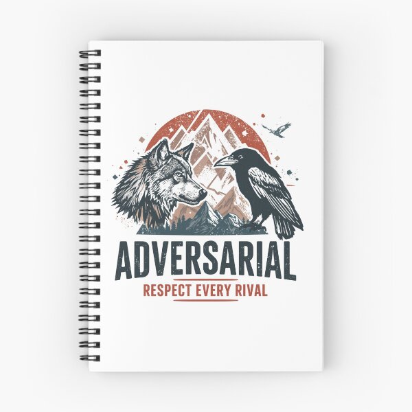 Item preview, Adversarial – Respect Every Rival | Wolf & Raven Vintage Nature Graphic T-Shirt designed and sold by Vvmd.