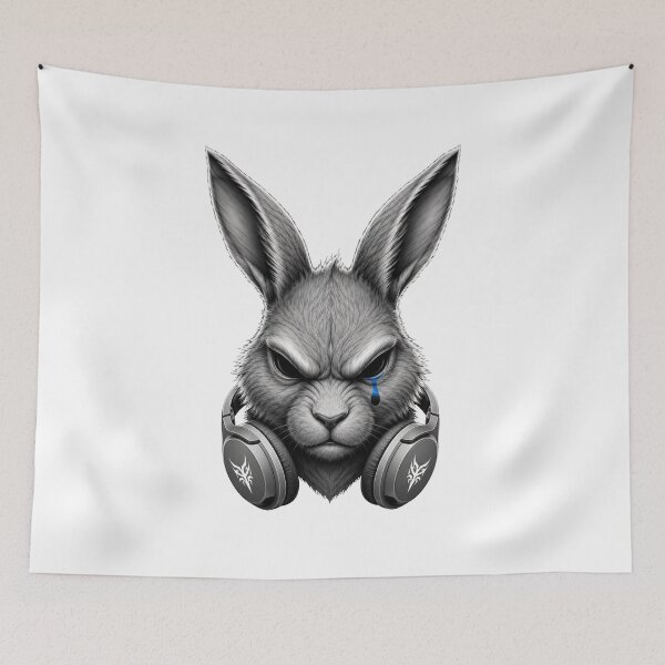 Item preview, Angry E-sports Mascot Bunny Dark Art designed and sold by Munib320.