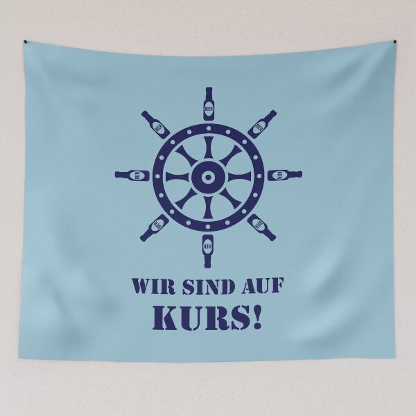 Item preview, We're on course! (Beer / Steering wheel / Navy) designed and sold by Roderix.