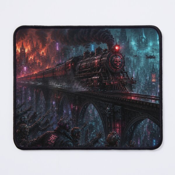 Item preview, Dystopian Skull Train Cyberpunk Scene designed and sold by Pioneer Spirit Market.