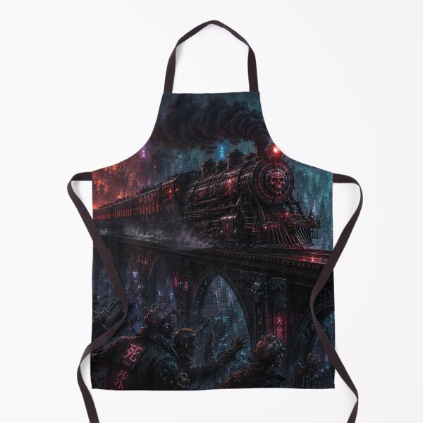 Item preview, Dystopian Skull Train Cyberpunk Scene designed and sold by Pioneer Spirit Market.