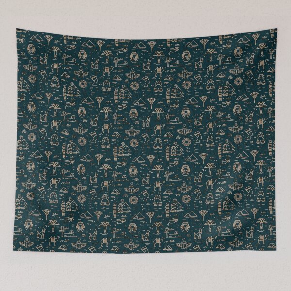 Item preview, Ancient Egyptian Line Art Pattern - Minimalist Hieroglyphic Symbol designed and sold by GrimNest.