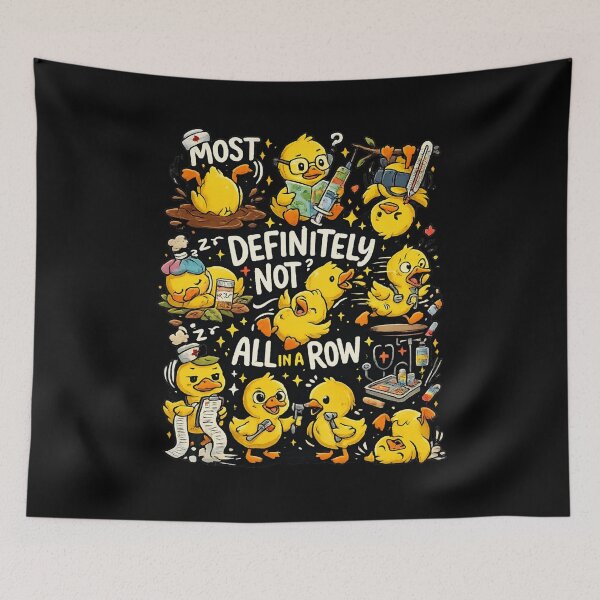 Item preview, Most Definitely Not All in a Row Funny Nurse Shirt, Cute Chaos Ducks Nursing Gift Classic T-Shirt  designed and sold by podlook.