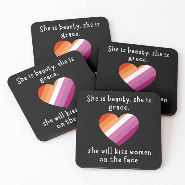 Item preview, She is Beauty, She is Grace, Lesbian Flag designed and sold by CarefulCreation.
