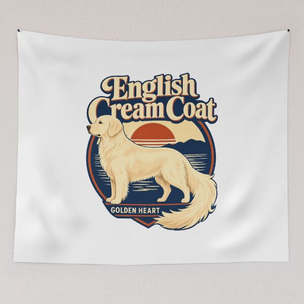 Item preview, English Cream Golden Retriever Heart designed and sold by pirminio.