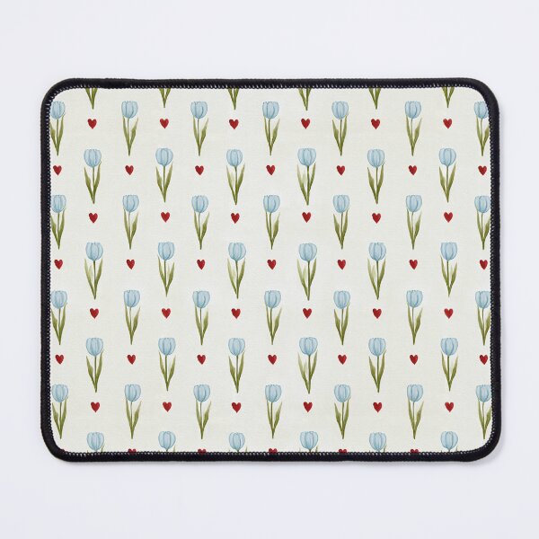Item preview, Vintage Blue Tulips and Hearts  designed and sold by LouieVanille.
