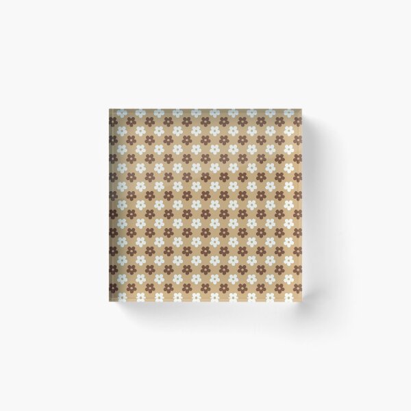 Item preview, Retro 70s Flower Power Aesthetic | Neutral Earth Tone Floral Pattern | Minimalist Boho Daisy Print | Aesthetic Brown and Beige Flower Design | Vintage Botanical Flower Pattern designed and sold by VivaFy.