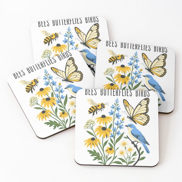 Item preview, Bees, butterflies, birds, garden designed and sold by pirminio.