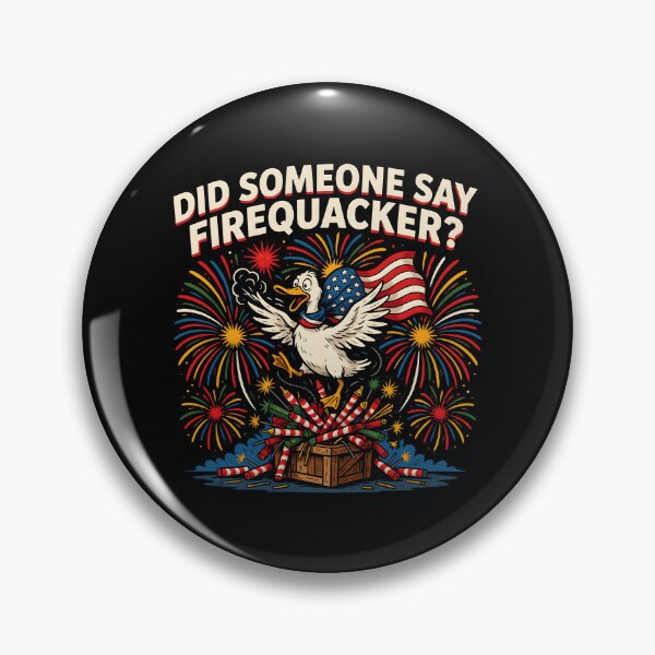 Item preview, Did Someone Say Firequacker Duck Pun Inspired by Fireworks and American Flag designed and sold by Redgiant87x.