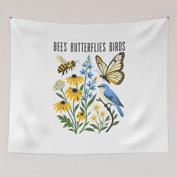 Item preview, Bees, butterflies, birds, garden designed and sold by pirminio.