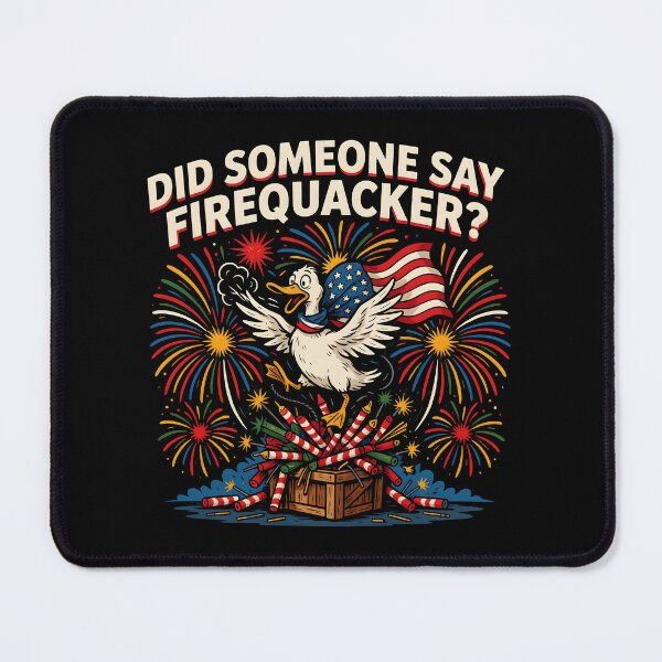 Item preview, Did Someone Say Firequacker Duck Pun Inspired by Fireworks and American Flag designed and sold by Redgiant87x.